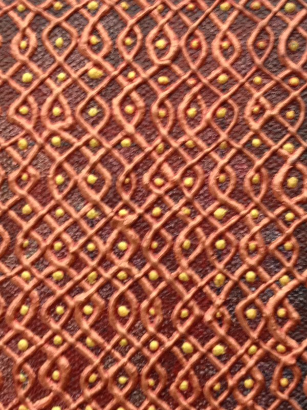 Chandrasekar - Kolan 93X93 - Paint on Canvas - 24" x 24" (detail)